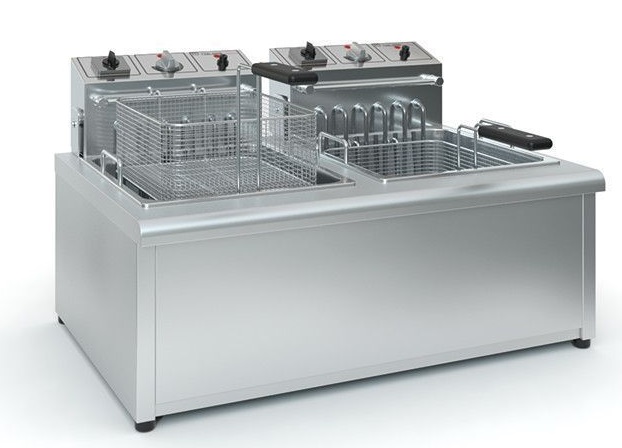 Φριτέζα ηλεκτρική ΔΙΠΛΗ 10+10LT Φ1000 7500W