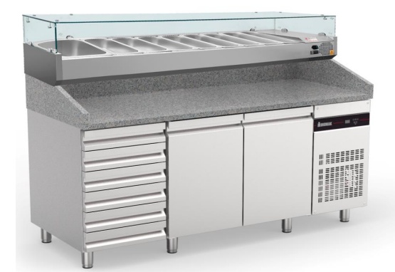 ΨΥΓΕΙΟ ΠΑΓΚΟΣ ΠΡΟΕΤΟΙΜΑΣΙΑΣ ΠΙΤΣΑΣ ΜΕ 2 ΠΟΡΤΕΣ