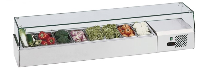 Ψυχόμενη βιτρίνα πίτσας 10 GN 1/4 2000Χ335Χ435