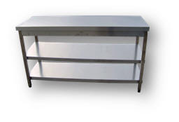 Τραπέζι εργασίας με ενδιάμεσο ράφι 70x70x86