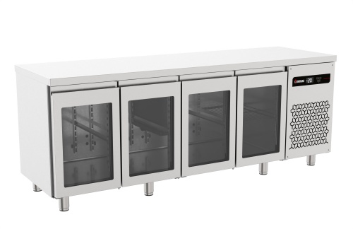 Ψυγείο πάγκος συντήρηση με τζάμια 224x60x87