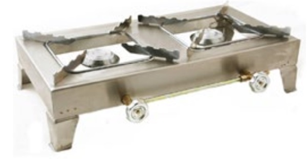 Εστία αερίου Διπλή επιτραπέζια Υψηλής πίεσης INOX Express